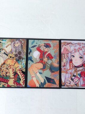 Frieren Abstract Waifu Card Anime Art Oversized Board A6 Lot of 3